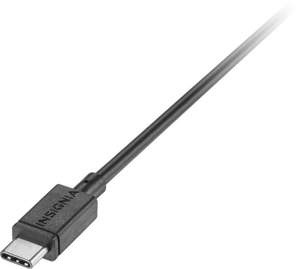Insignia™ - 15W USB-C Port Vehicle Charger with 6ft coiled cable - Black