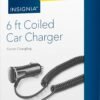 Insignia™ - 15W USB-C Port Vehicle Charger with 6ft coiled cable - Black