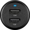 Insignia™ - 24W Dual USB Port Vehicle Charger - Black