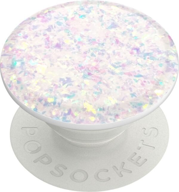 6426754_rd.jpg PopSockets - PopGrip Premium Cell Phone Grip & Stand - Iridescent Confetti White