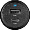 6459115cv14d-scaled-1.jpg 32 W Vehicle Charger with 1 USB-C & 1 USB Port - Black
