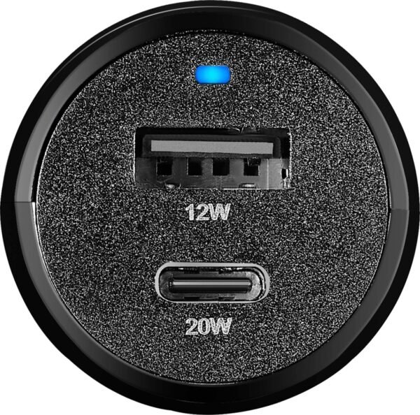 6459115cv14d-scaled-1.jpg 32 W Vehicle Charger with 1 USB-C & 1 USB Port - Black