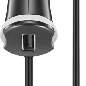 6505325_sd-scaled-1.jpg Insignia™ - 25W Lightning Vehicle Charger with 9ft coiled cable and additional USB Port for iPhone, iPad and More - Black