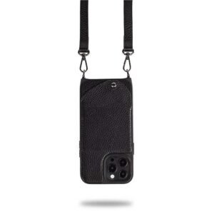 6509552_sd.jpg Noémie - Wallet & Crossbody Strap Case for iPhone 13 Pro Max & iPhone 12 Pro Max - Black/Black