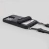 Noémie - Wallet & Crossbody Strap Case for iPhone 13 Pro Max & iPhone 12 Pro Max - Black/Black
