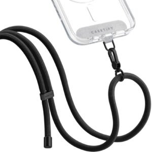 6554908_rd.jpg CASETiFY - Rope Cross-body Phone Strap Compatible with Most Cell Phone Devices - Black - Open Box - Excellent