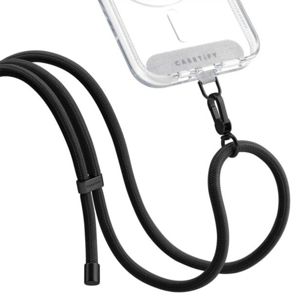 6554908_rd.jpg CASETiFY - Rope Cross-body Phone Strap Compatible with Most Cell Phone Devices - Black - Open Box - Excellent