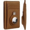 6d5464d6-087a-4e17-9e36-7468ccb46fce.jpg SaharaCase - Slim Genuine Leather Wallet Case for Apple AirTag - Brown