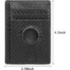 SaharaCase - Slim Leather Wallet Case for Apple AirTag - Black