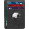 SaharaCase - Slim Leather Wallet Case for Apple AirTag - Black