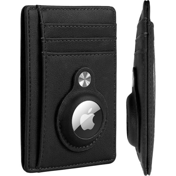 ee9dc19f-6b1a-418c-86f6-cefce231203c.jpg SaharaCase - Slim Genuine Leather Wallet Case for Apple AirTag - Black