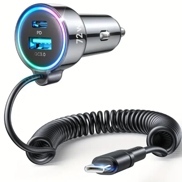 f2e33d8d-8895-4052-83ef-a973af859400.webp 72W USB-C Car Charger with 152.4cm Curling Cable