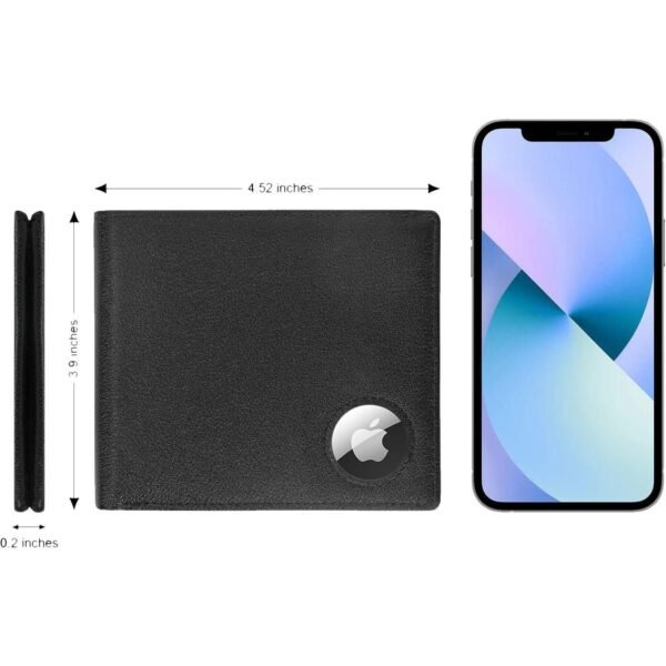 f3d3aa99-46ed-4b37-941f-1af4381d0bdf.jpg SaharaCase - Genuine Leather Wallet Case for Apple AirTag - Black