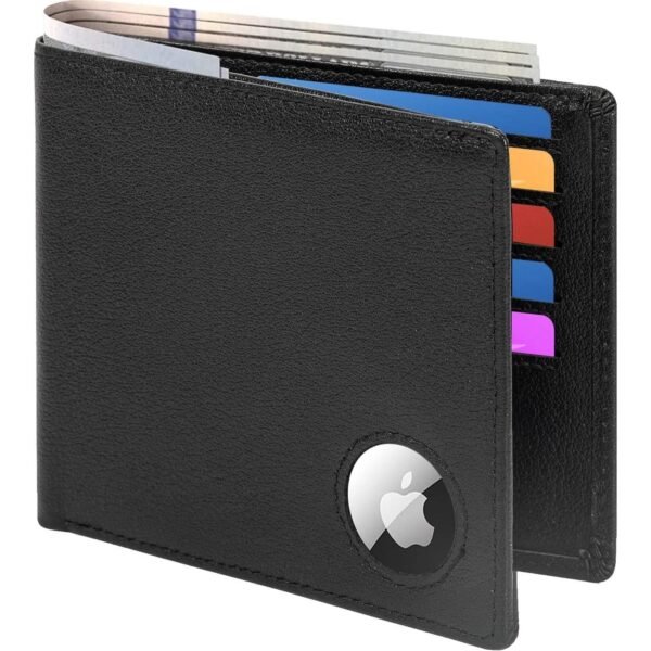 f6fd5478-4805-455a-a0c8-f7d89886dc0b.jpg SaharaCase - Genuine Leather Wallet Case for Apple AirTag - Black
